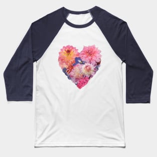 Love in Bloom - Flower Hearts Baseball T-Shirt